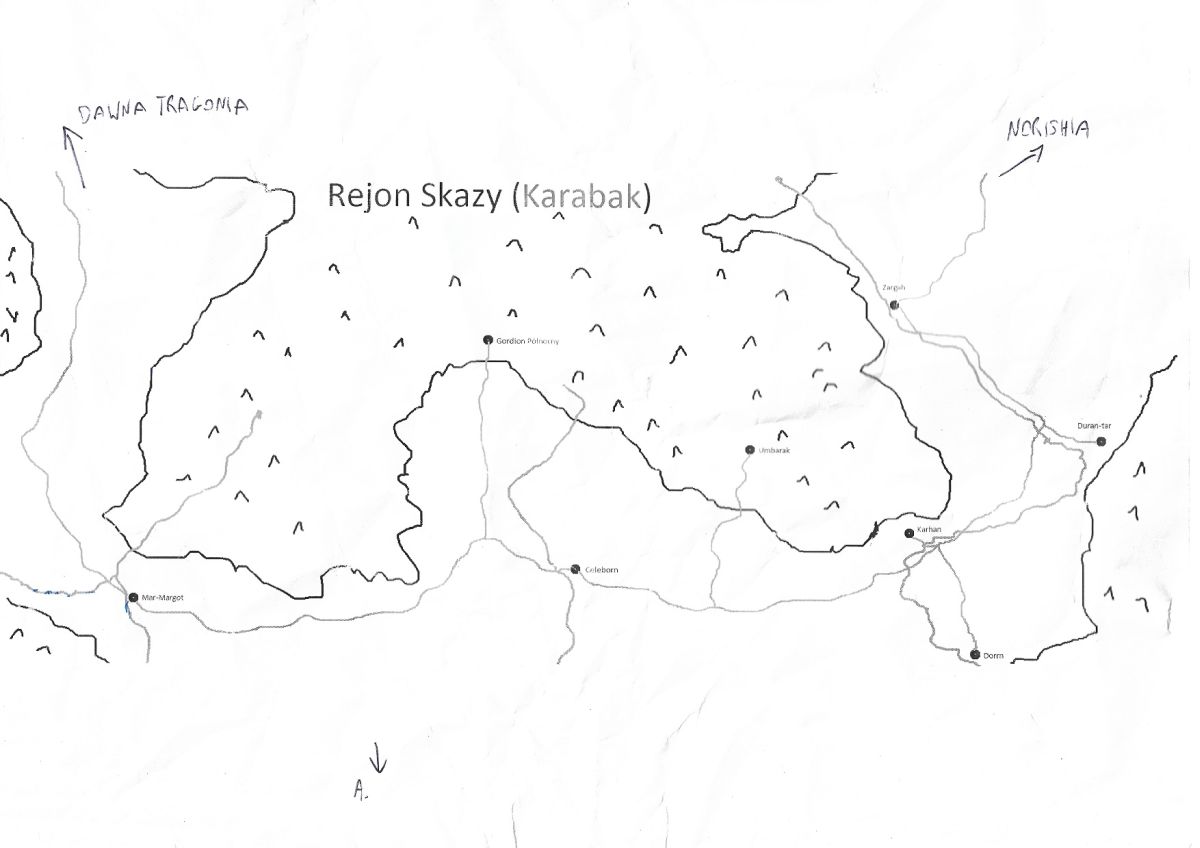 Szkic rejonu Karabak - mapa znaleziona w bagażu Jaromira