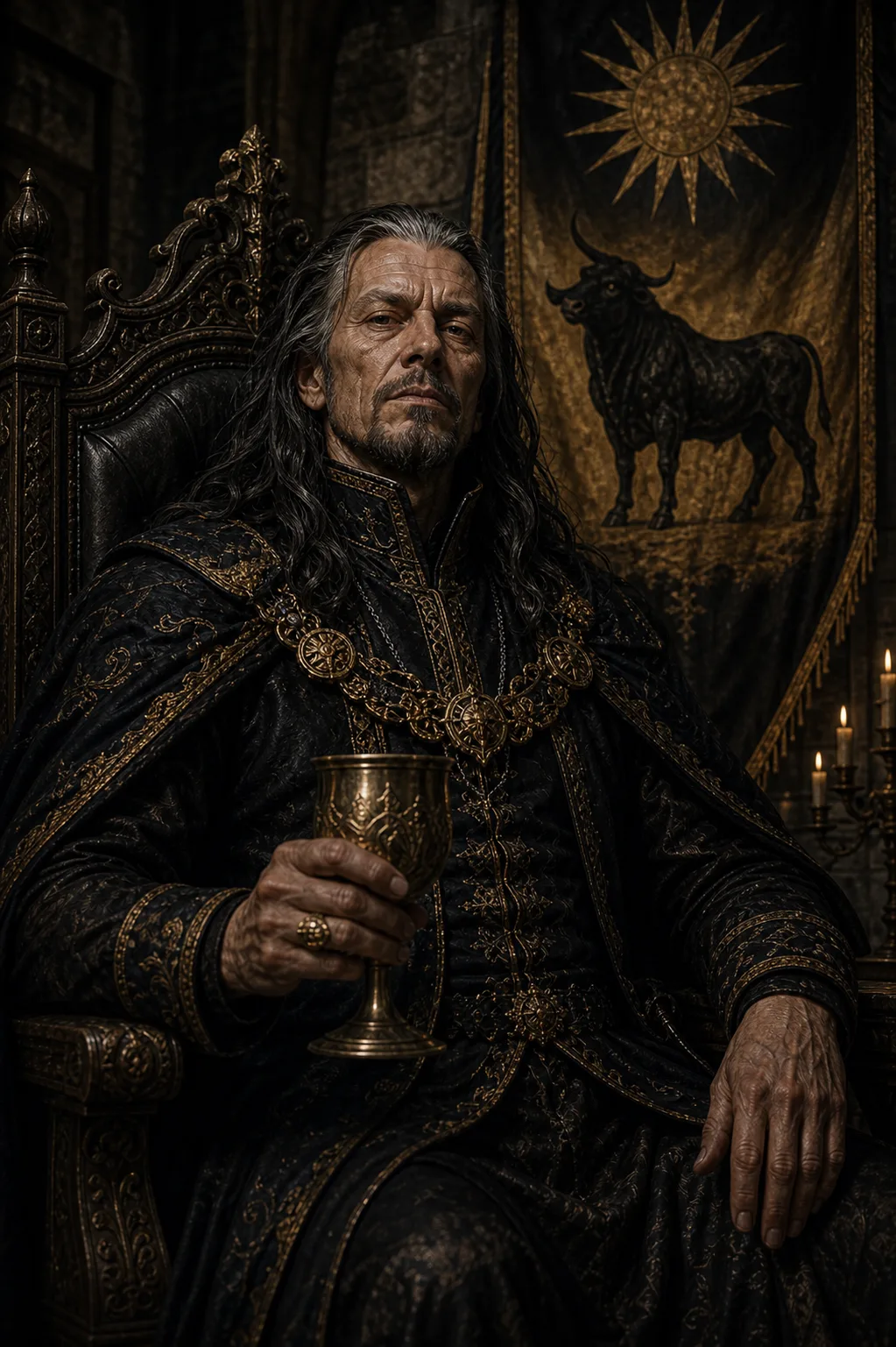 Portret barona Friedricha von Baumanna, władcy ziem rodu Baumannów