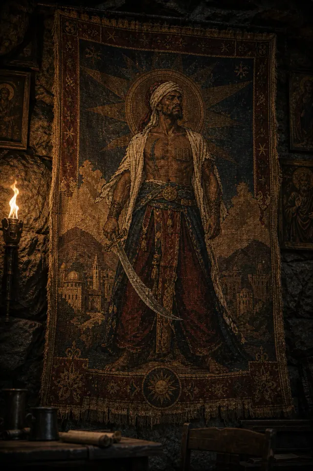 Gobelin przedstawiający Ihisha z Akk
