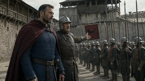 Książę Nivras Ravvin podczas musztry
